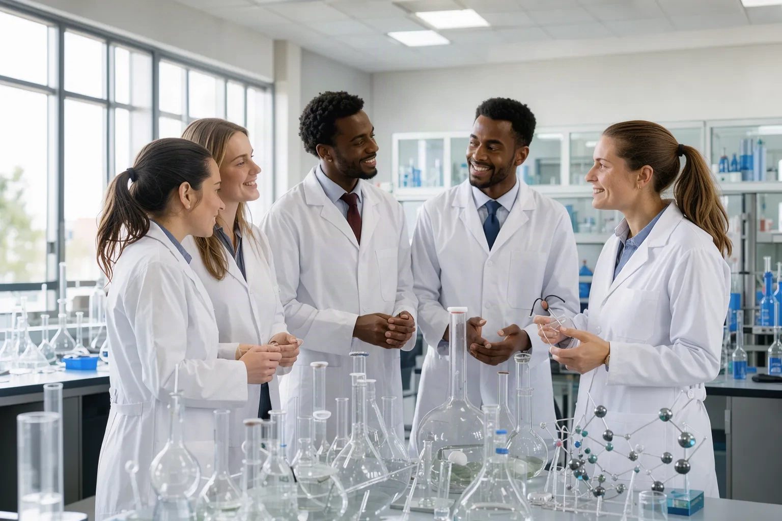 Chercheurs du Pôle Chimie Balard en laboratoire